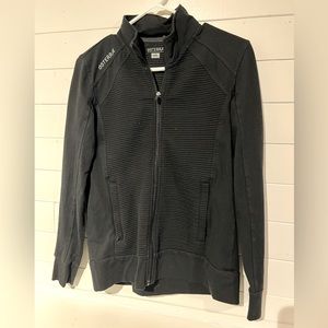 Small black doterra sport full zip jacket -  fitted/ribbed- FREE SHIPPING